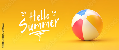 Beach ball. Summer and vacations concept