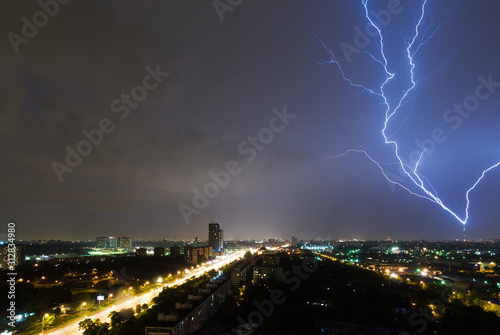 Lighting over the moscow