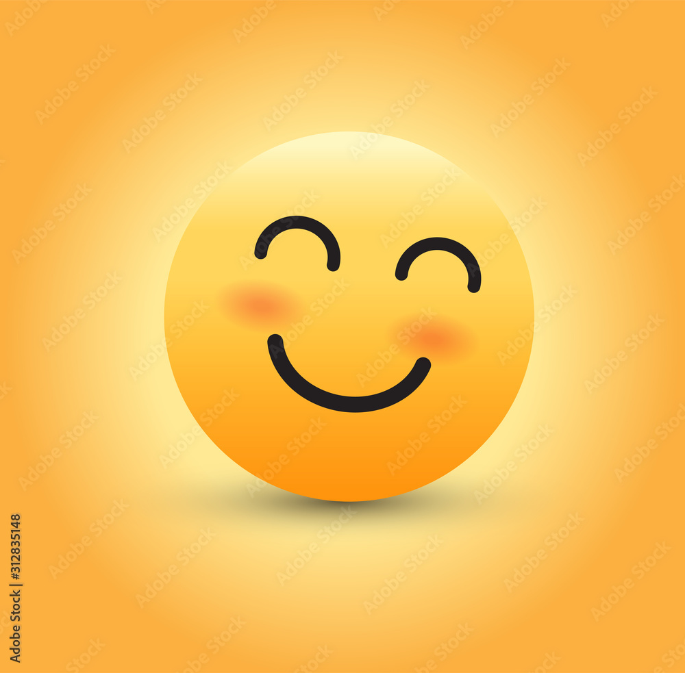Smile icon on yellow background. Vector illustration. Smile icon on yellow background. Vector illustration.