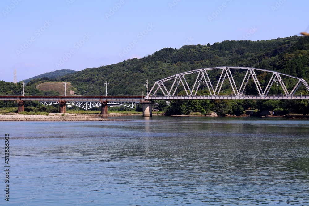 Fototapeta premium 美々津鉄橋 