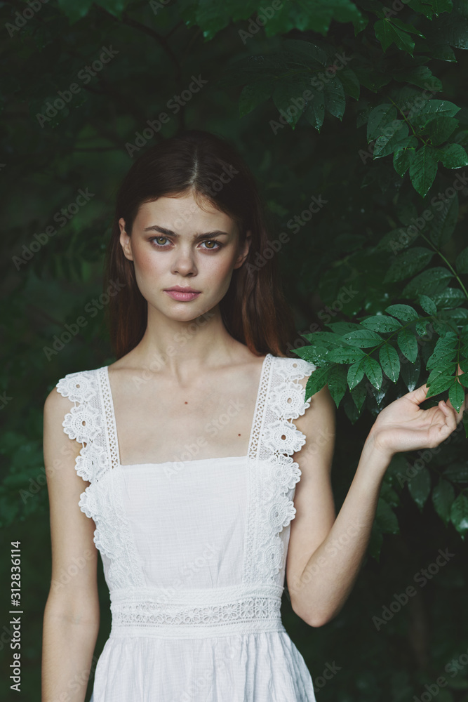 beautiful woman green leaves luxury of nature beautiful woman green leaves luxury of nature