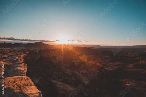 sunset in the mountains