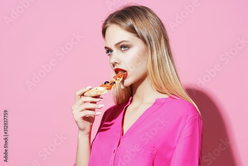 portrait of young woman eating chocolate