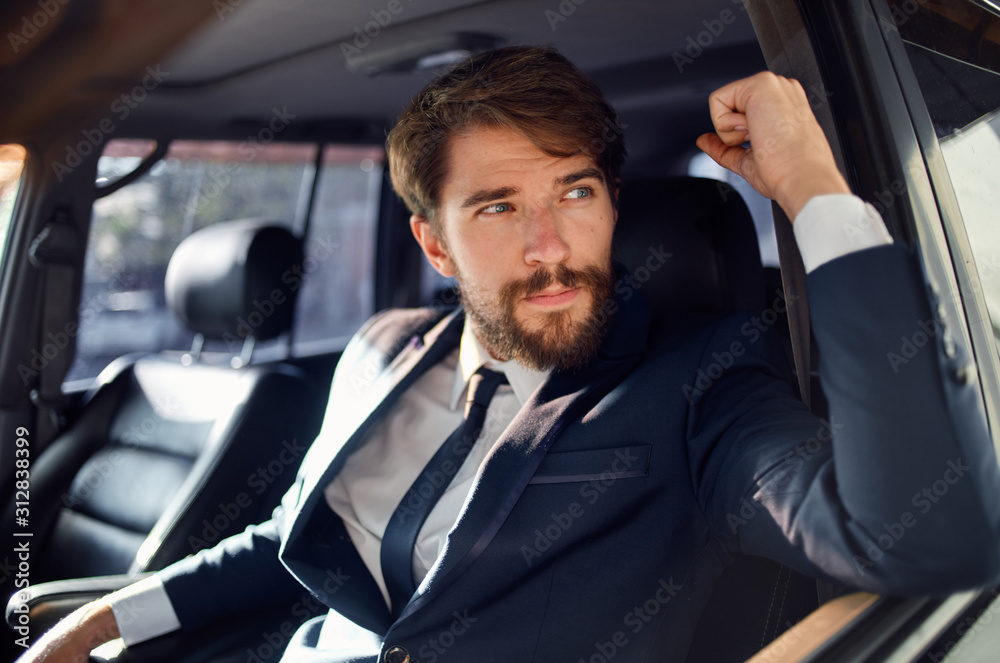 young man in car young man in car