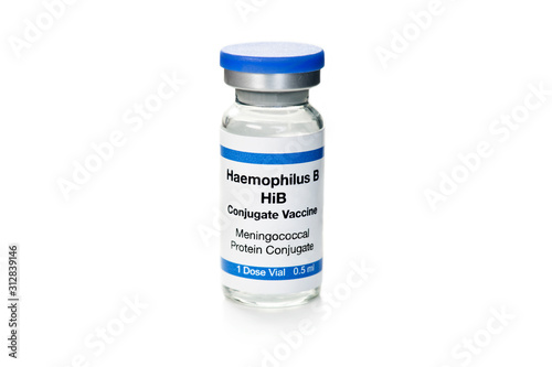 Haemophilus B HiB Vaccine isolated on white