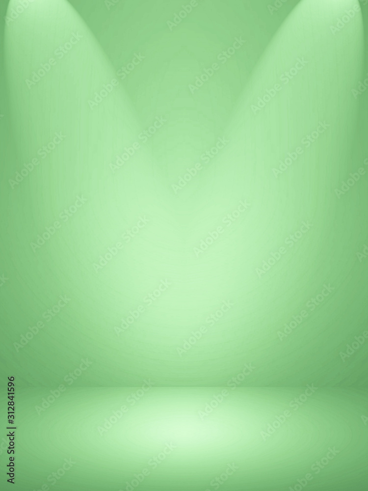 Abstract green background. Green and white background. Elegant and beautiful studio background.