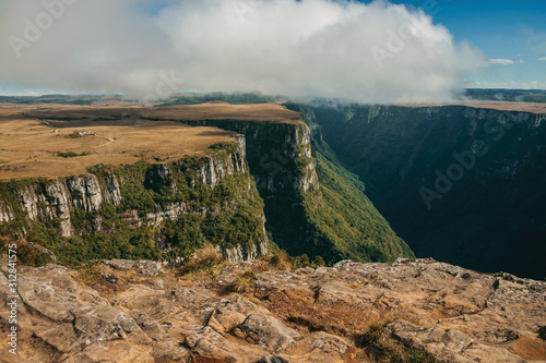 Fortaleza Canyon with steep cliffs and plateau