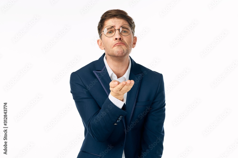 portrait of a young businessman isolated on white portrait of a young businessman isolated on white