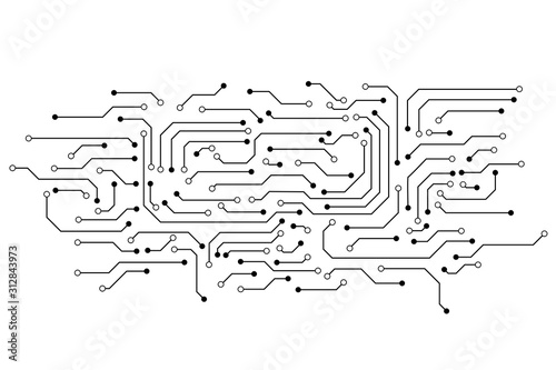 Vector circuit for communication technology background concept