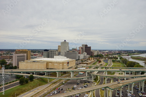 Memphis Mississippi river front landscape  State of Tennessee