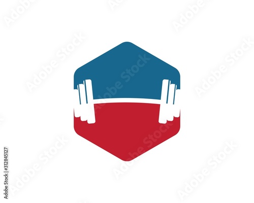 barbell vector  icon illustration