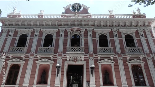 Colonial architecture, city historic center (Florianopolis, Brazil) Panorama