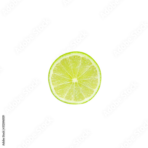 Lime in isoltead white background .clipping path