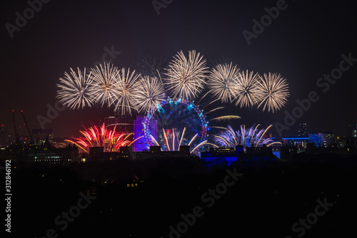 The London New Year fireworks celebrations 