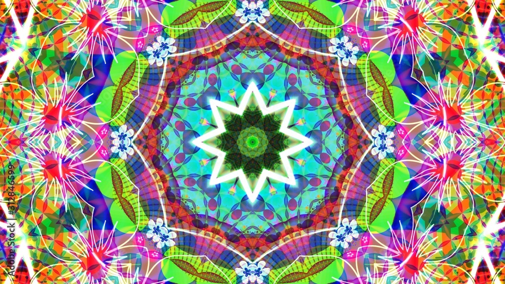 Kaleidoscope Mandala Art Design Abstract Background Kaleidoscope Mandala Art Design Abstract Background