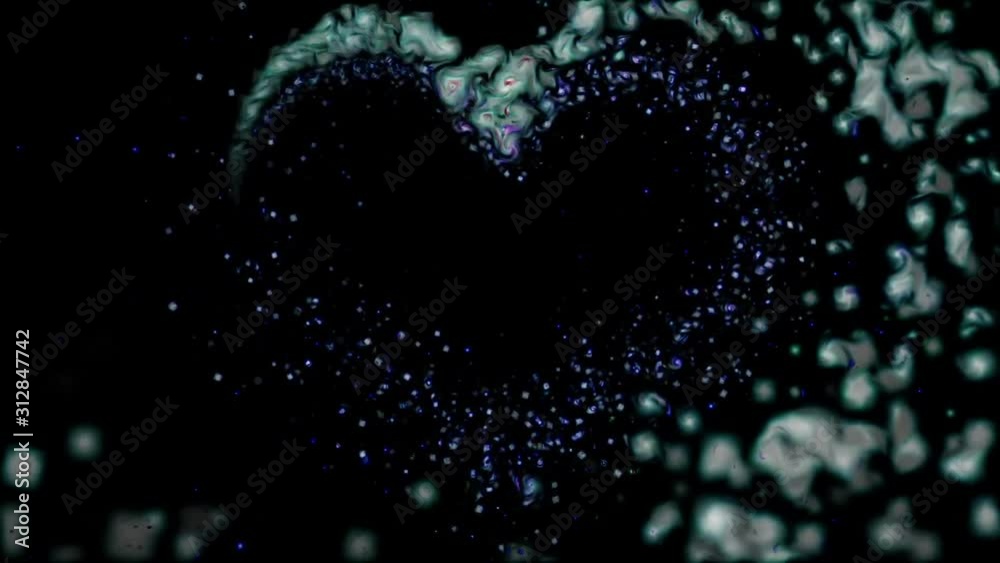 blinking particle love shape background blinking particle love shape background