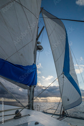 Sailing in light wind on cloudy day © Deirdre