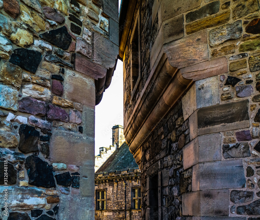 View through the wall in Edinburgh