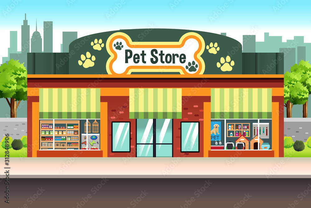 Pet Store Illustration