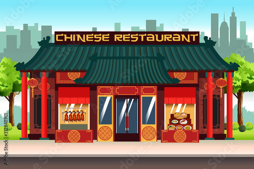 Chinese Restaurant Illustration