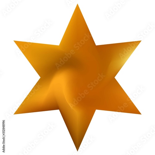 Blurred background in the form of hexagram.