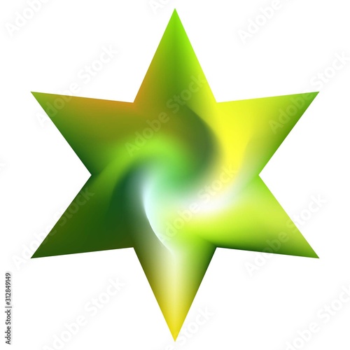 Colorful background in the form of hexagram.