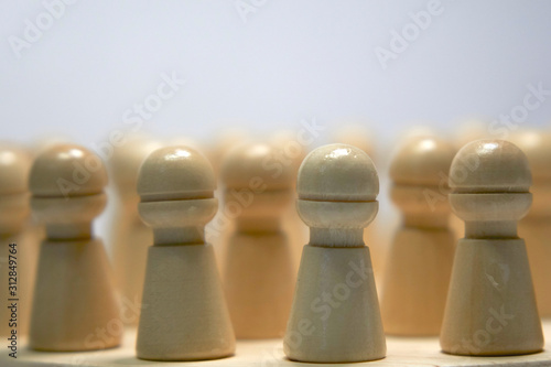 фотографія Closeup photo of wooden chess