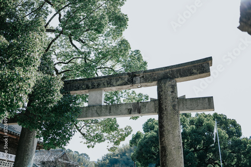 Dazaifu Tenmangu Shrine is as well as sites related to Dazaifu's role as the region's administrative center. Locate in quiet city at Dazaifu, Fukuoka, Japan. photo