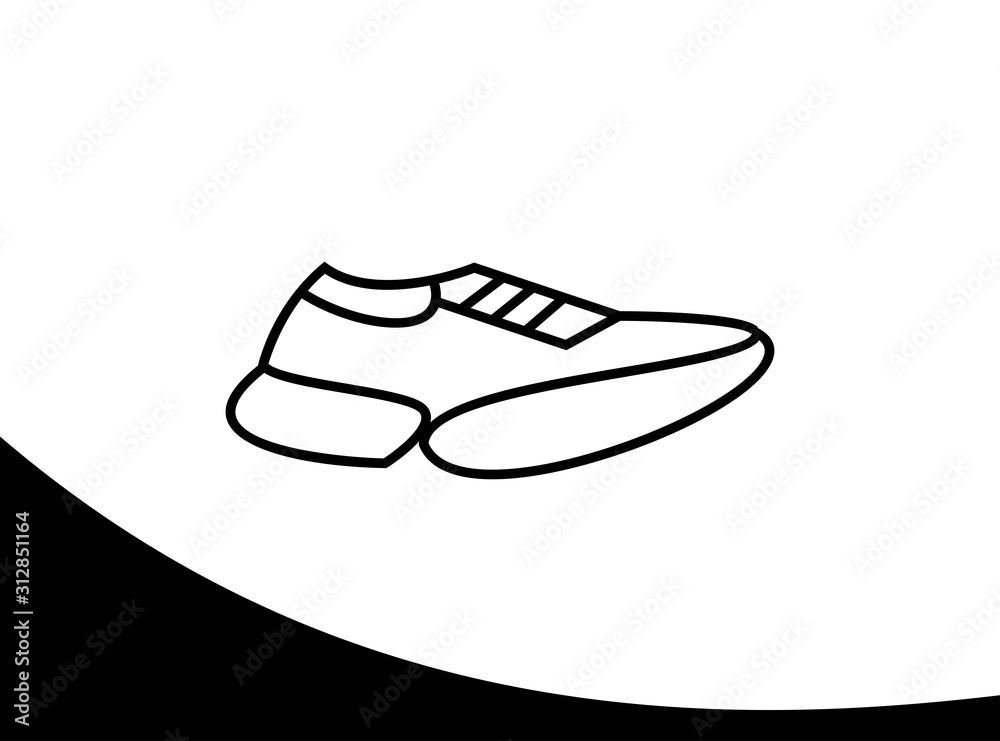 Icon of Shoes with Modern Concept. Design in Mono Line Isolated on White Background. Suitable for Shoes Store Sign and More. Vector Illustration Icon of Shoes with Modern Concept. Design in Mono Line Isolated on White Background. Suitable for Shoes Store Sign and More. Vector Illustration