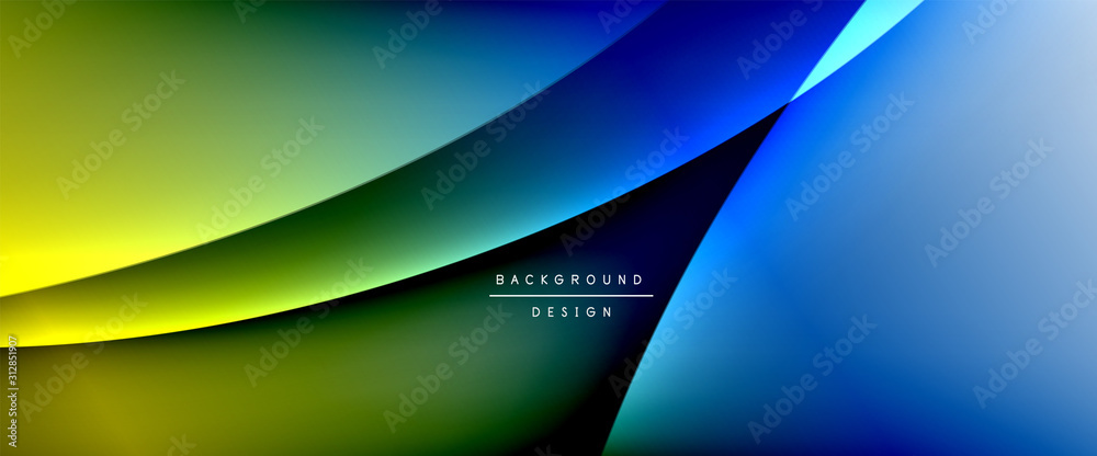 Wave liquid style lines with shadows and light on gradient background. Trendy simple fluid color gradient abstract background with dynamic straight shadow line effect Wave liquid style lines with shadows and light on gradient background. Trendy simple fluid color gradient abstract background with dynamic straight shadow line effect