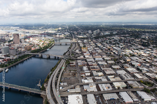 Aerial view of industrial s...