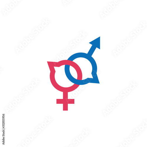 gender chat logo design
