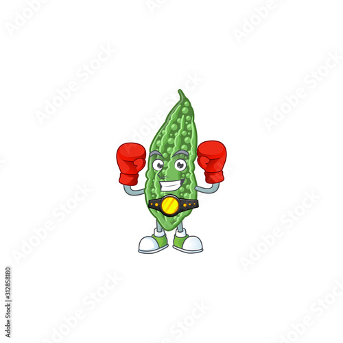Funny Face Boxing bitter melon cartoon character design