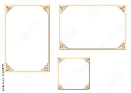 Decorative frame.A frame that gave a change in size to the same design.Good frame for a4 size paper.Certificate frame.