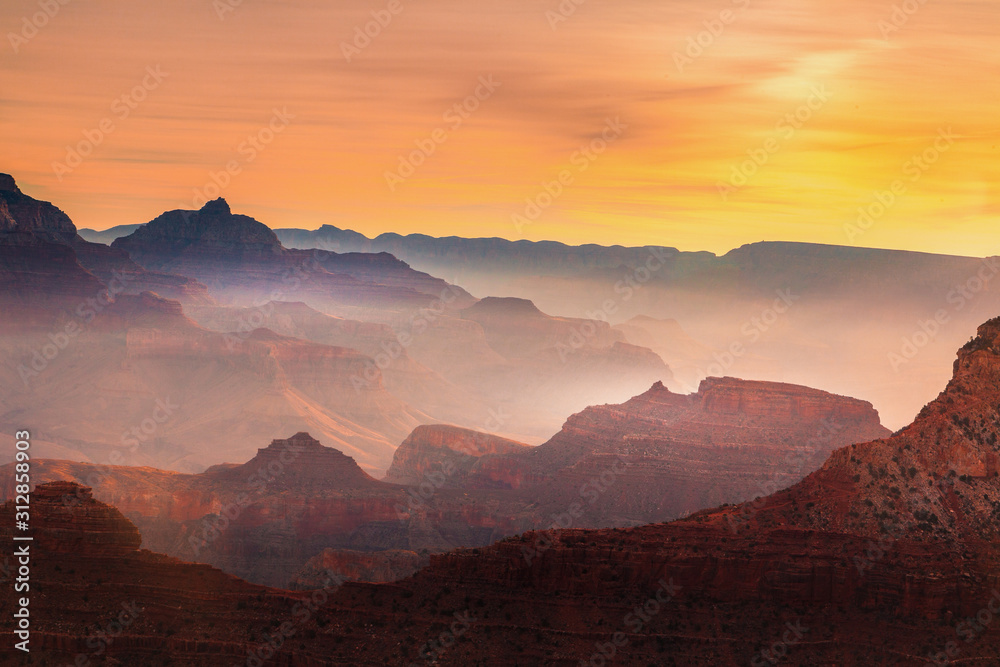 Morning light in the Grand Canyon