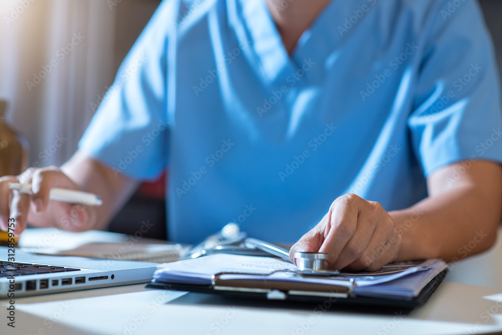 Medicine doctor hand working with modern digital computer interface as medical network concept. Medicine doctor hand working with modern digital computer interface as medical network concept.