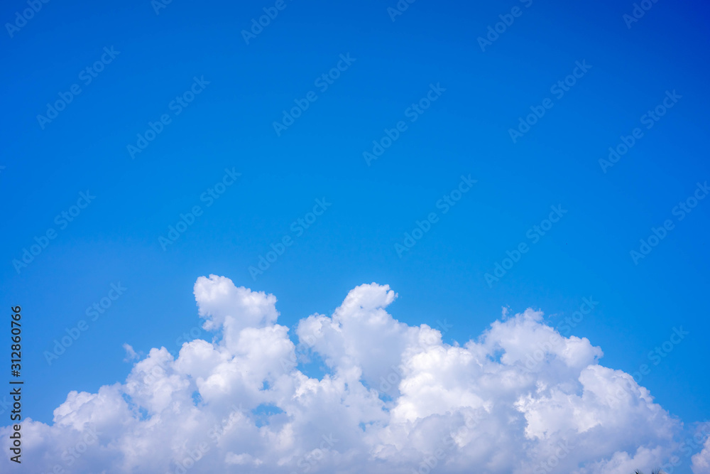 Light blue sky clouds soft background