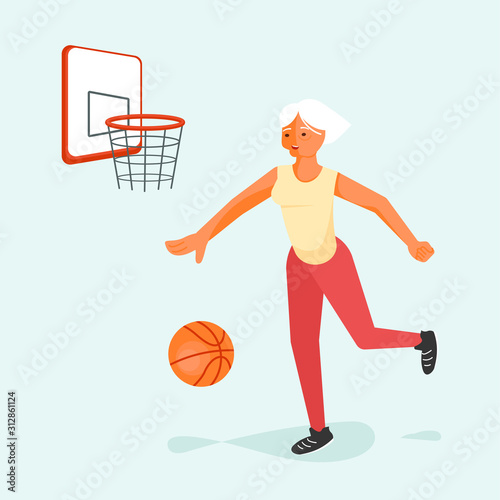 Seniora basketball player