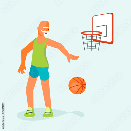 Senior basketball player