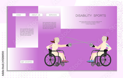 Web page disability sport