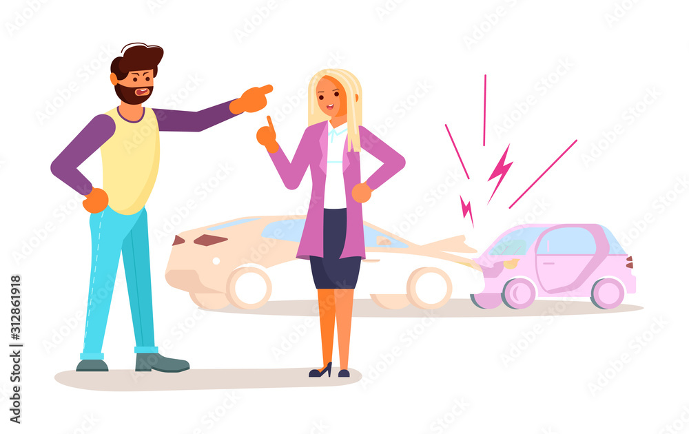 An accident on the road