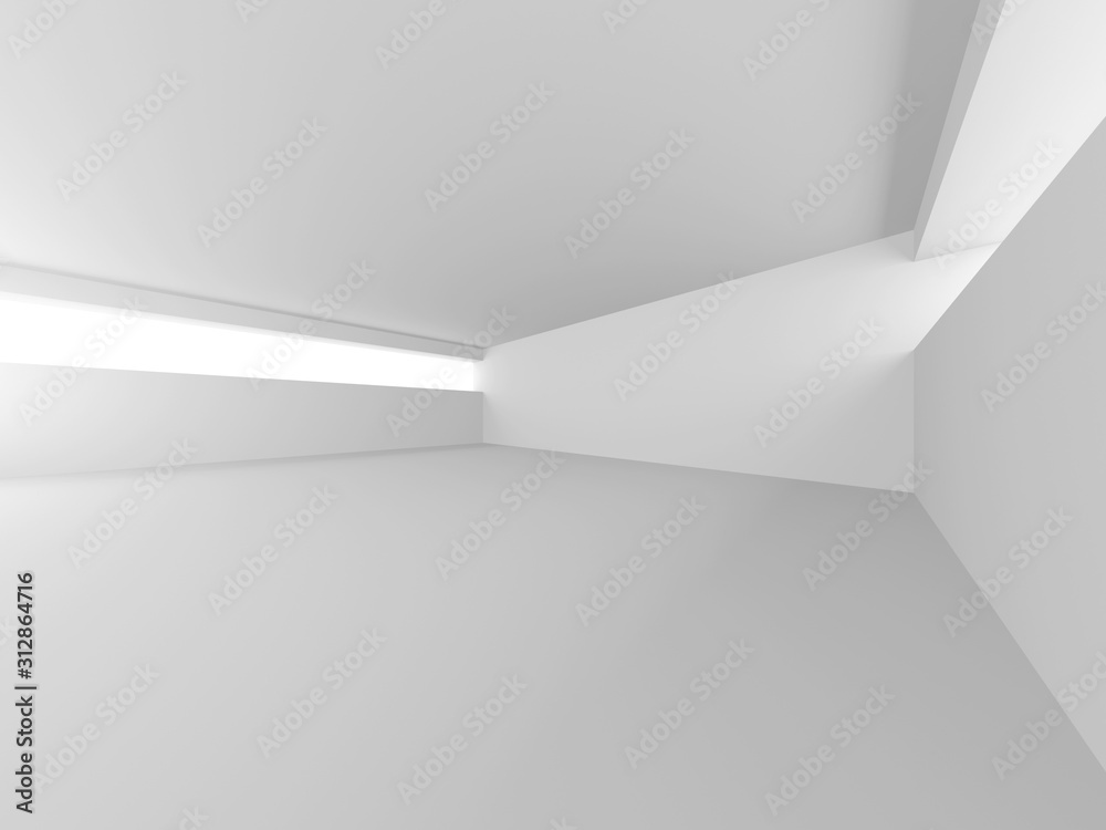 Obraz premium Futuristic White Architecture Design Background