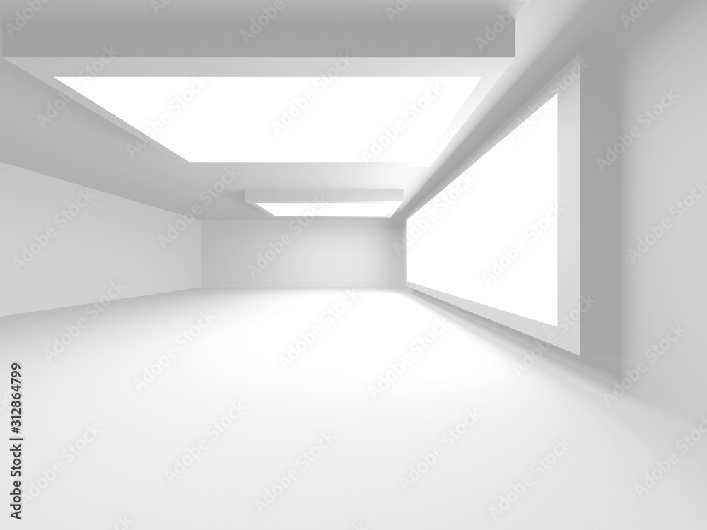Futuristic White Architecture Design Background Futuristic White Architecture Design Background