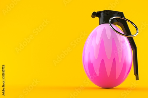 Easter egg with hand grenade fuse