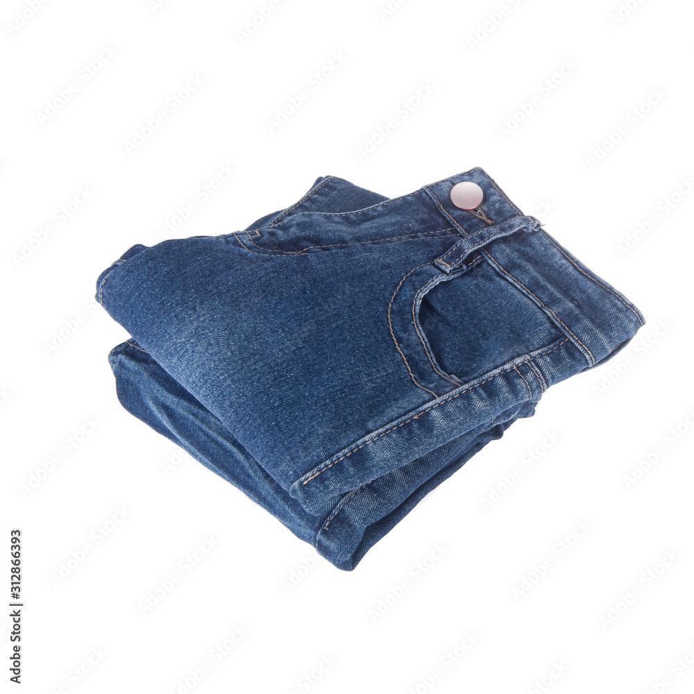 jean or blue jeans with concept on white background new.