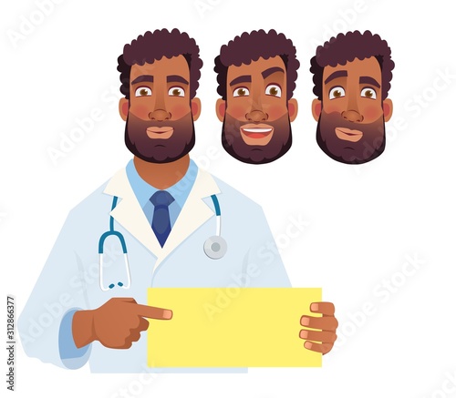 doctor holding blank sign