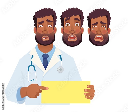 doctor holding blank sign