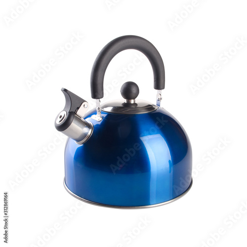kettle or Stovetop whistling kettle on background new.
