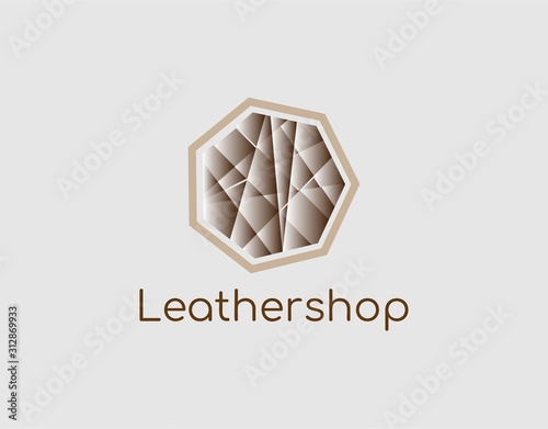 Unique Leather Shop Logo with Modern Concept. Suitable for Furniture, Automotive Seat Repair Logo and more. Vector Illustration