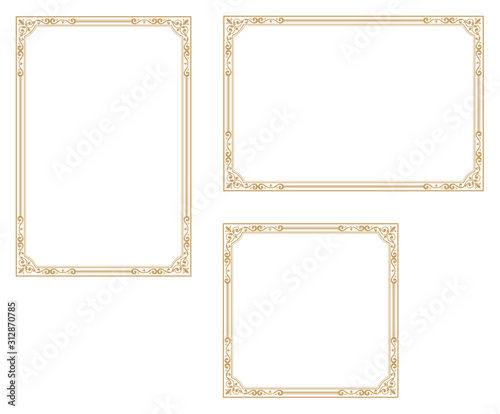 Decorative frame.A frame that gave a change in size to the same design.Good frame for a4 size paper.Certificate frame.